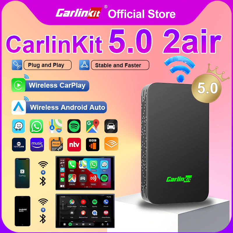 Car Accessories Usa - CarlinKit 5.0 Adaptador Inalámbrico para Android