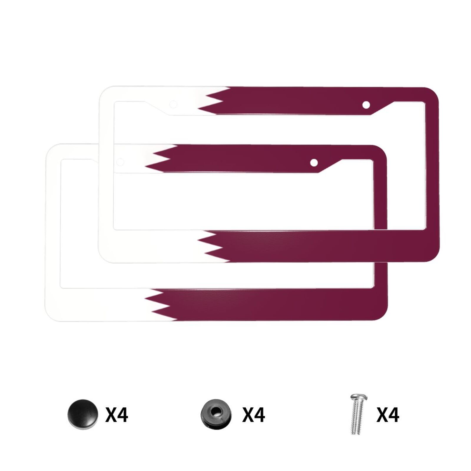 Qatar Car Accessories - Soporte para matrícula con diseño de