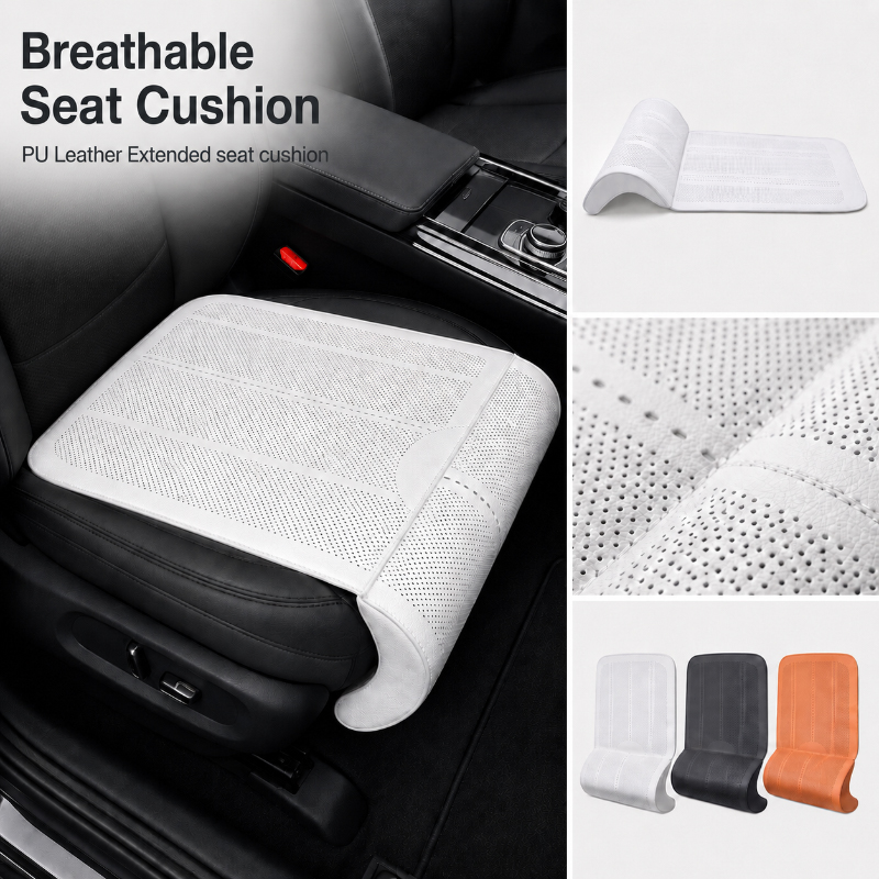 Leather Car Seat Cover - Cojín universal para asiento de coche,
