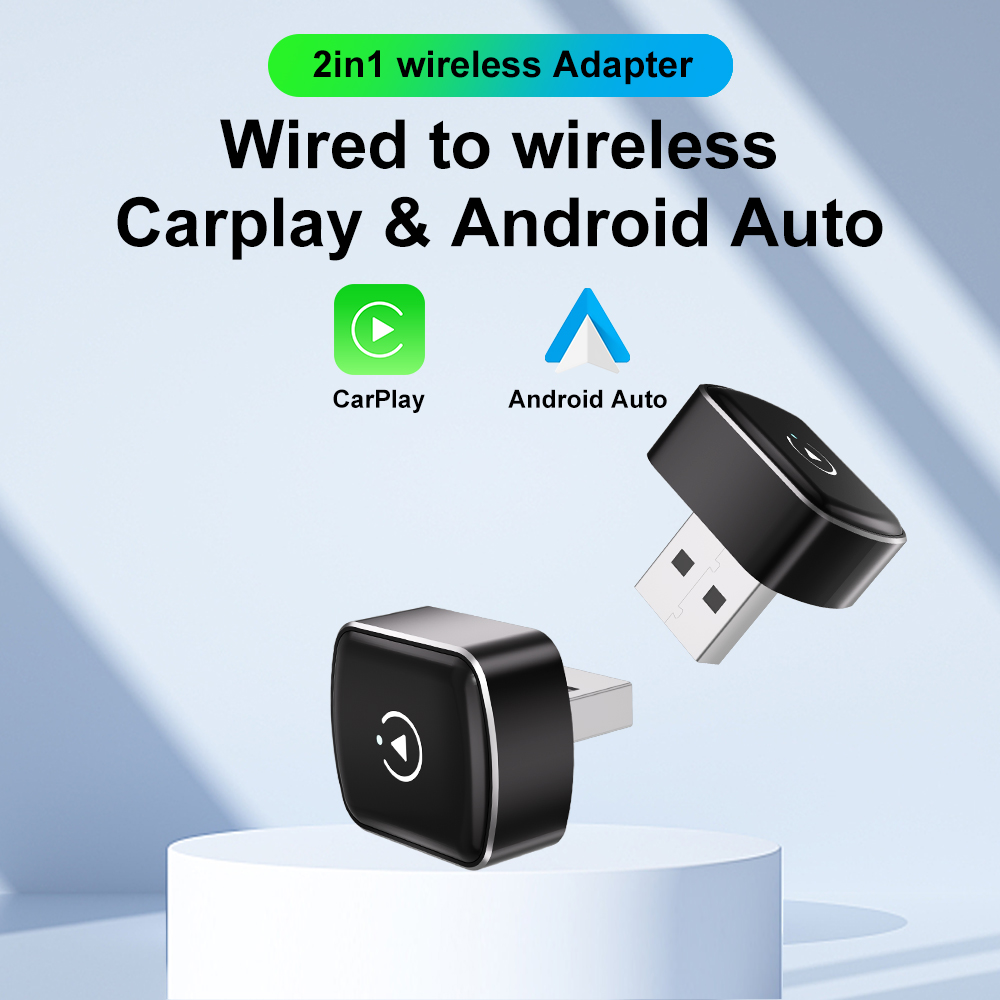 Car Accessories Usa - Adaptador Inalámbrico CarPlay 2 en 1