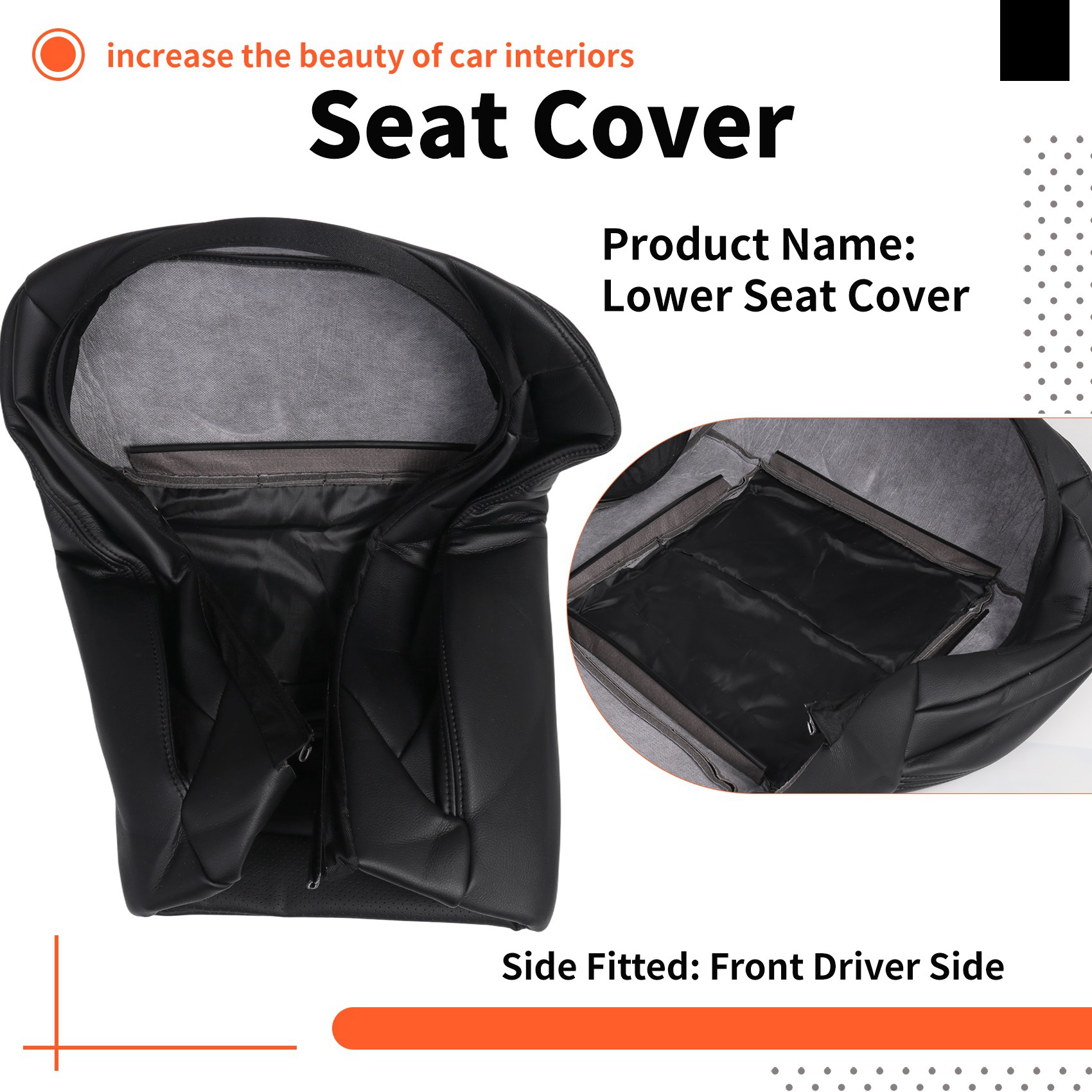 Funda de asiento inferior de c - Leather Car Seat Cover reseña y precio