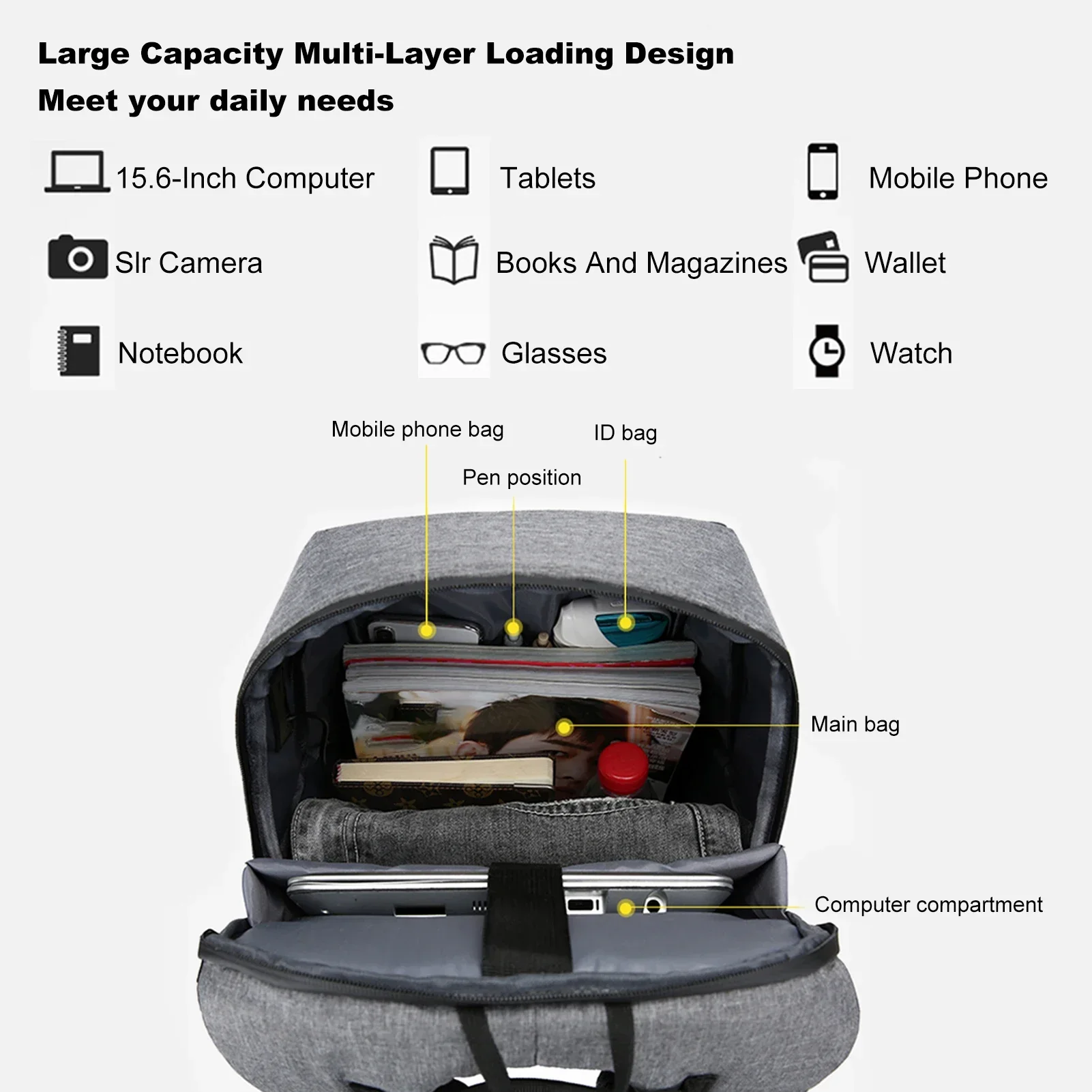 Mochila para portátil de 17 pu - Car Accessories Gifts For Men reseña y precio