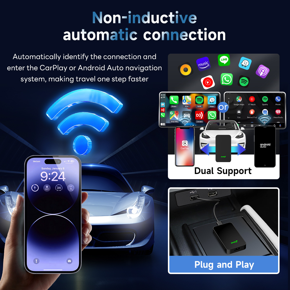 CarlinKit 5.0 Adaptador Inalám - Car Accessories Usa reseña y precio