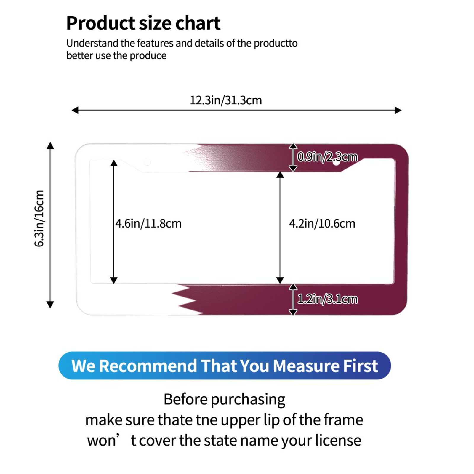 Soporte para matrícula con dis - Qatar Car Accessories reseña y precio